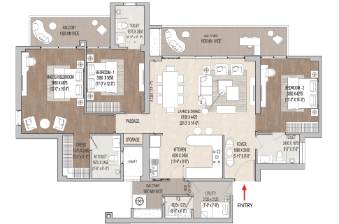 3 BHK Plan